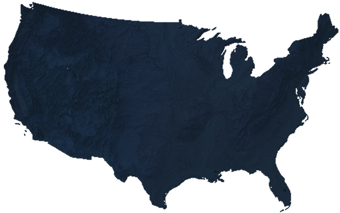 Map of the United States filled with a dark color and diagonal striped lines as the background.