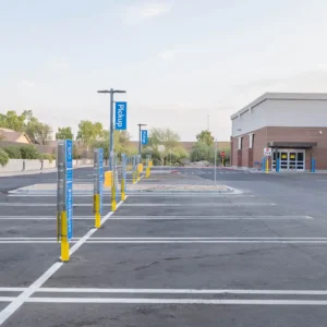 Walmart, remodel, new interior, corporate branding, retail store, grocery store, big box store, curbside, parking lot