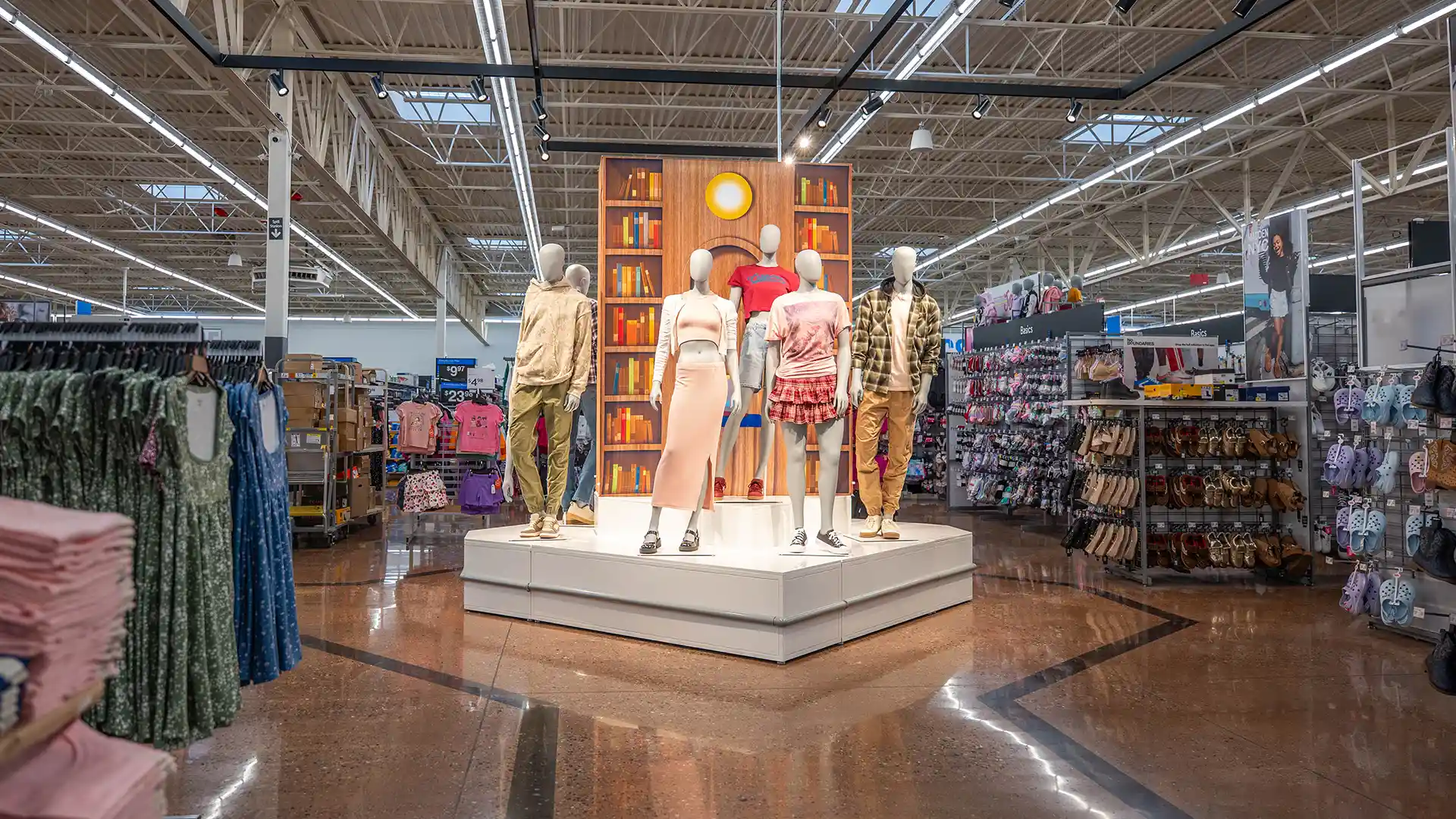 Walmart, remodel, new interior, corporate branding, retail store, grocery store, big box store