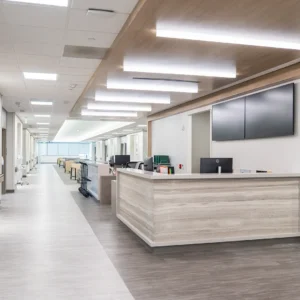 Rehab Hospital, Healthcare Construction, hospital, rehab, arizona, glass building, multi-story, hospital bed, room